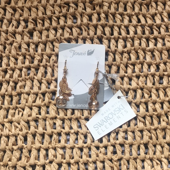 Jenavi Gold Swarovski elements Earrings - Picture 2 of 8